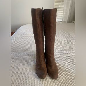 Brown Fergalicious Riding Boot Size 9.